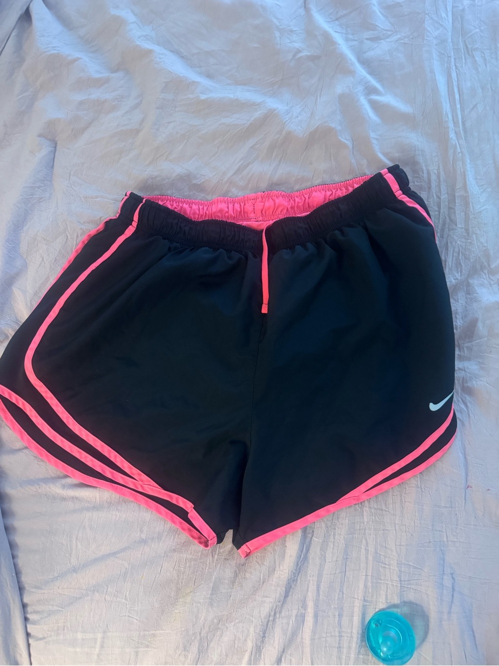 Nike Black Shorts with Bright Pink Trim